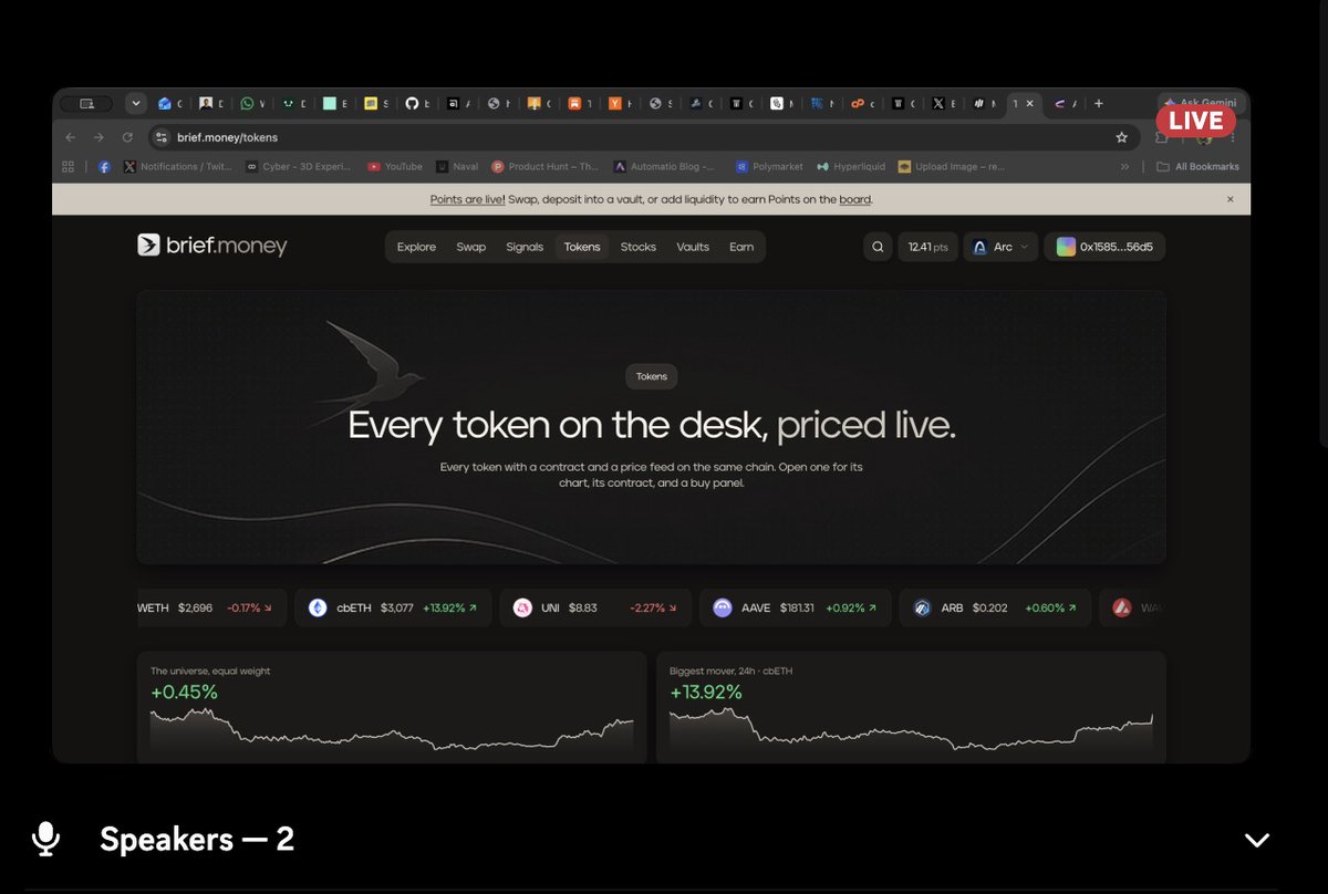 briefmoney_'s tweet photo. We are live on @arc discord!

Thanks for having us @0xmikef @samconnerone https://t.co/oGPLkyFtvq
