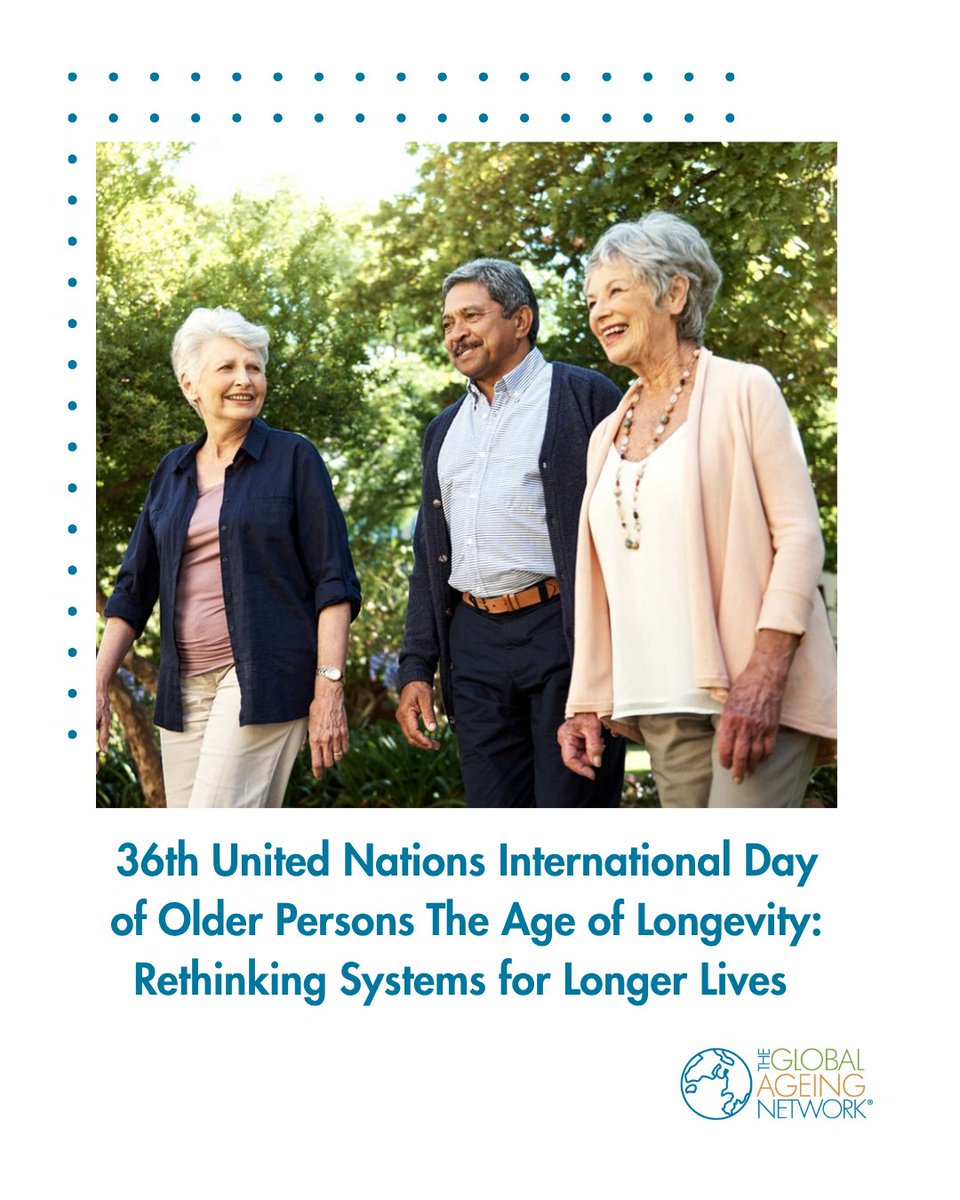 GlobalAgeing's tweet photo. On 8 October, the United Nationals will mark the 2026 International Day of Older Persons with a focus on “The Age of Longevity: Rethinking Systems for Longer Lives”.

Learn more: https://t.co/Gf6uUiKx6b https://t.co/L2lMjmKHQC