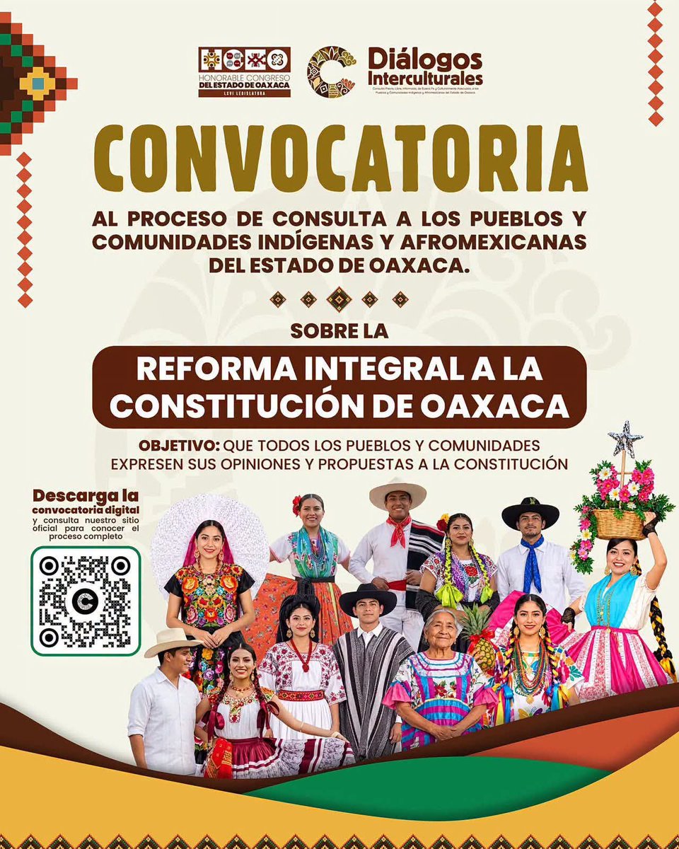 SergioLopez_S's tweet photo. La iniciativa de Reforma Integral a la Constitución de Oaxaca que impulsa el gobernador del estado, Ing. Salomón Jara Cruz (@salomonj), representa un paso importante para consolidar los derechos de las y los oaxaqueños y fortalecer el reconocimiento de nuestra diversidad cultural.

¡Construyamos juntos el futuro de Oaxaca!

#DiálogosInterculturales