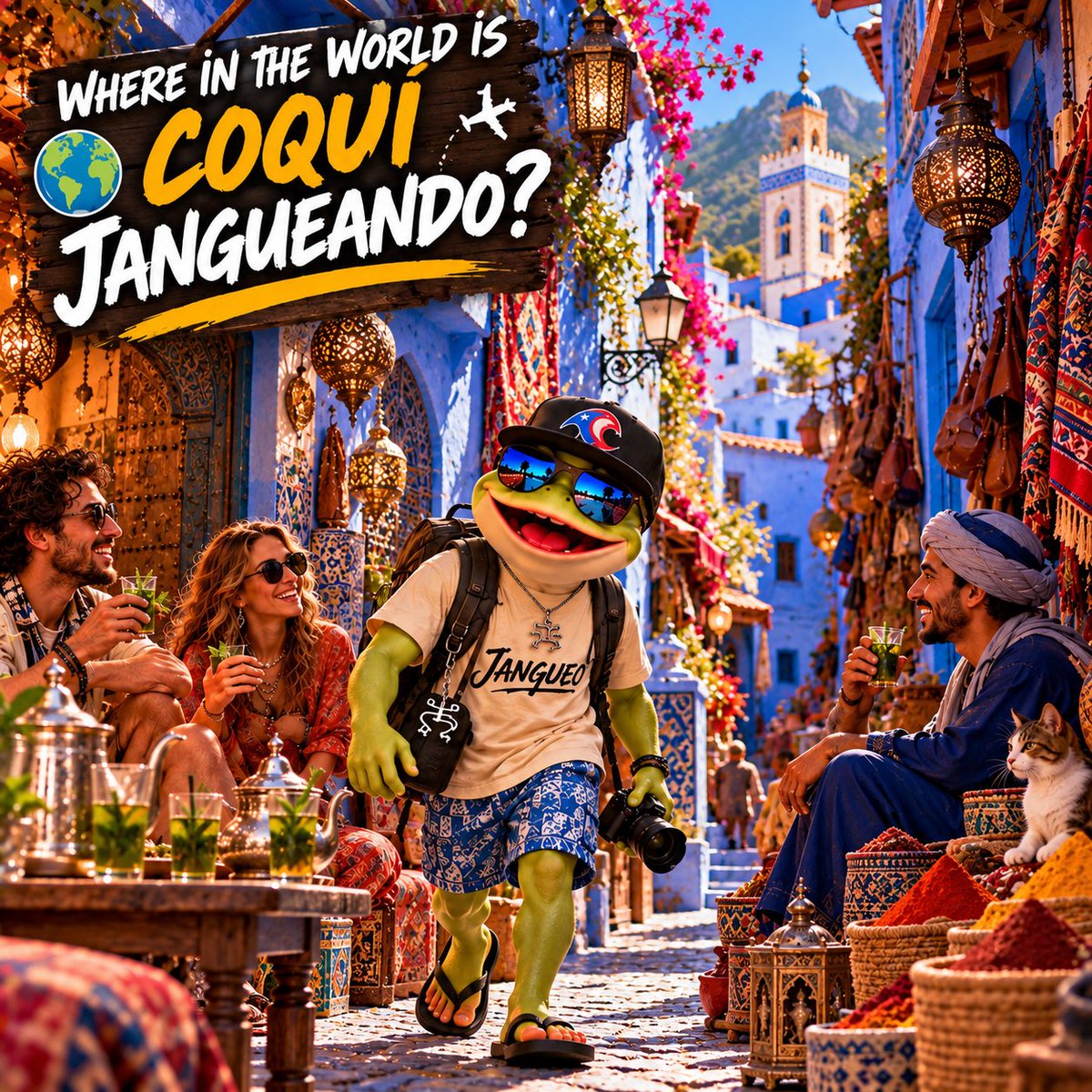 JNGOcoin's tweet photo. 🌎🐸 WHERE IN THE WORLD IS COQUÍ JANGUEANDO? ✈️

New country. New Jangueo. 👀

Think you know where Coquí landed?

1️⃣ Like ❤️
2️⃣ Repost 🔁
3️⃣ Comment your guess 🌎

First 3 to complete all 3 correctly qualify. ✅
1 will be randomly selected to win a launch-day airdrop. 🪂🪙

Look closely… the clues are everywhere. 👀

#Jangueo #WhereInTheWorld #Coqui #Travel #TravelChallenge #AroundTheWorld #FreedomToTravel #TravelCulture #Web3 #Crypto #CryptoCommunity #Memecoin #Airdrop