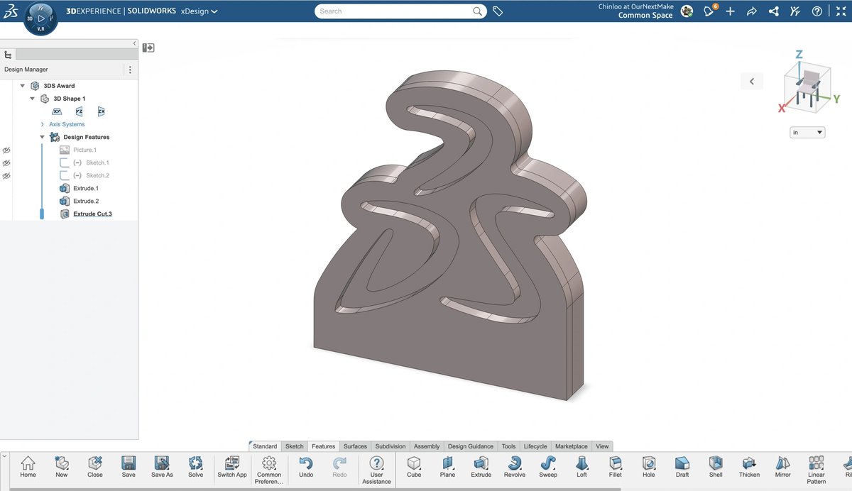 SOLIDWORKS's tweet photo. One of the most useful tools in xDesign is also one of the easiest to miss. Picture to Sketch turns a high-contrast image into a usable sketch in seconds. Perfect for logos, signs, laser-cut parts, and quick 3D features. That’s how @ournextmake designed these custom award pieces: from image to DXF to finished acrylic inserts. What will you make with personal CAD? Learn more about SOLIDWORKS for Makers. https://t.co/Dq7ACrNr15
