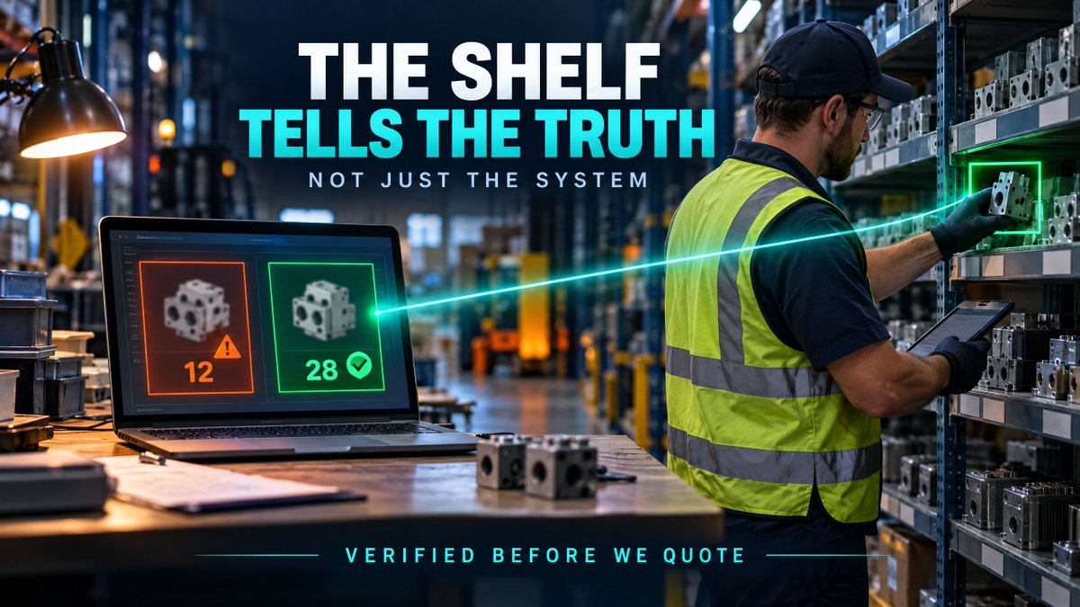 kernalcomponent's tweet photo. A system can say something is in stock while the shelf tells a different story.

We run physical counts against our records regularly, because the moment a screen stops matching the shelf, every quote becomes a guess.

When we say it is on the shelf, someone checked.

#B2B https://t.co/XgyMYUNMyX
