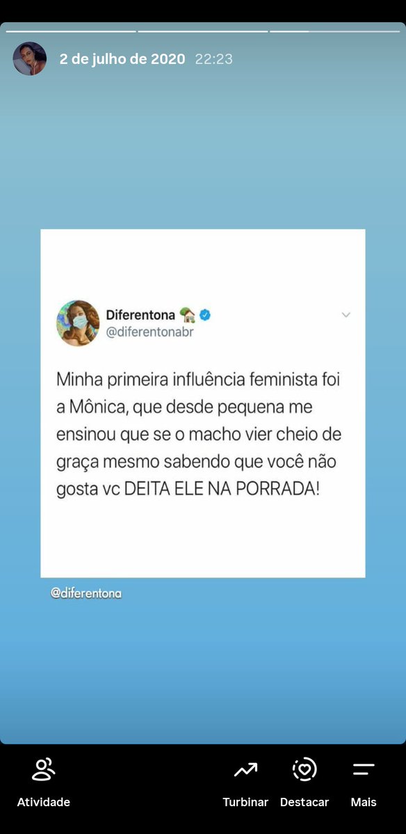_juliacomy's tweet photo. @its_nyat a mônica é representação de força (o print é direto dos arquivados do insta https://t.co/71p5gBIRyX