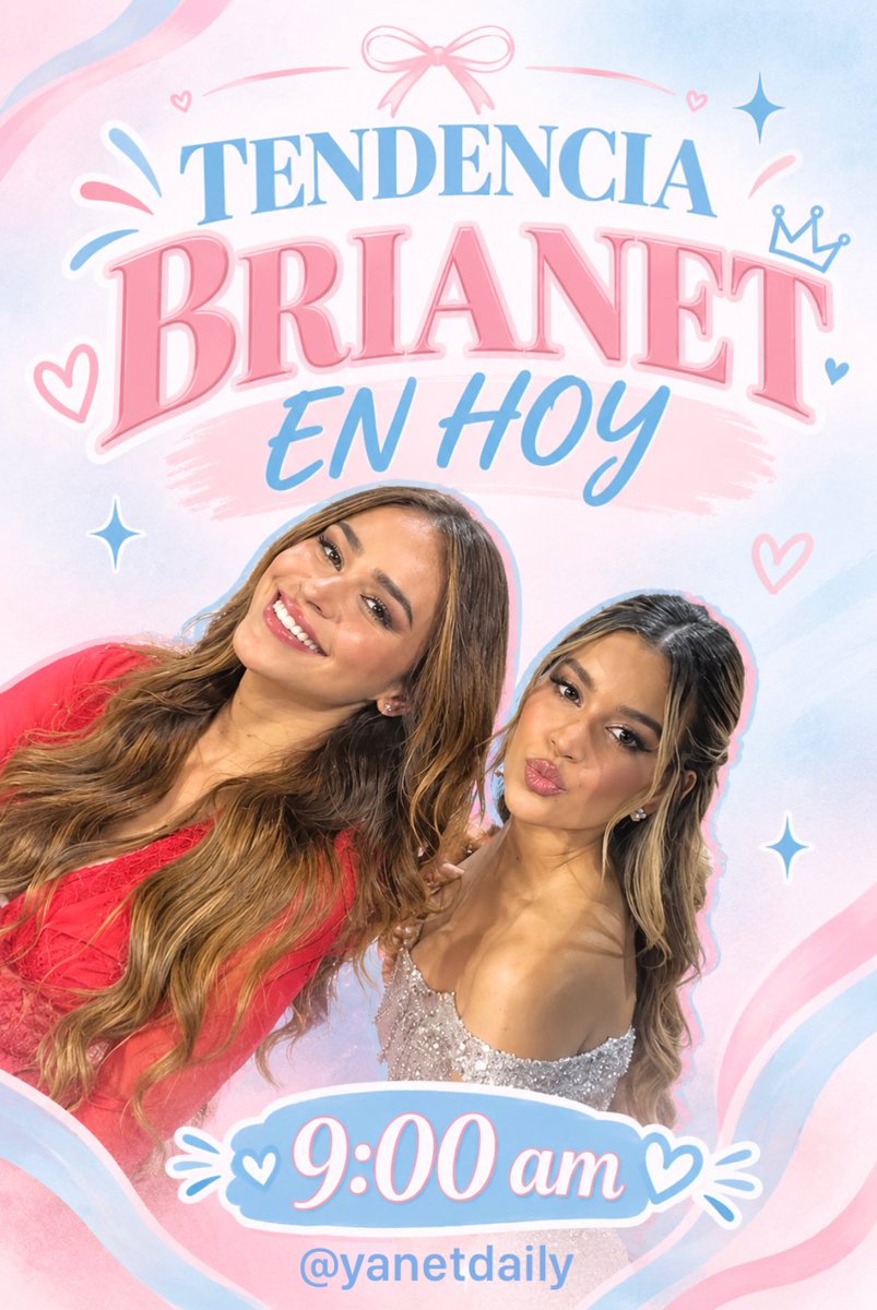 yanetdaily's tweet photo. CLIMA 🍑+ SOLECITOS ☀️

Mañana tendremos tendencia conjunta con las Brianet a las 9:00 AM. 💕✨

📢 TENDENCIA:
BRIANET EN HOY https://t.co/4DKCTBLTJd