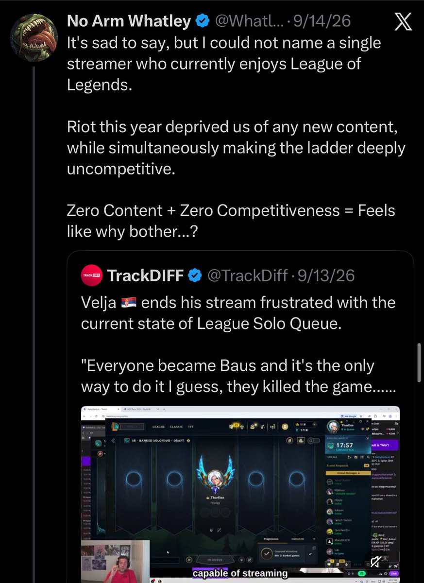 wdfgoingon's tweet photo. “Dedication to bad things is not admirable”

*Is dedicated to a game that neither him nor his peers enjoy

If this is just a grift to get views for that hackney debate stream then whatever Ig but if you GENUINELY don’t see the hypocrisy it’s deeply troubling! https://t.co/XDKngt463o