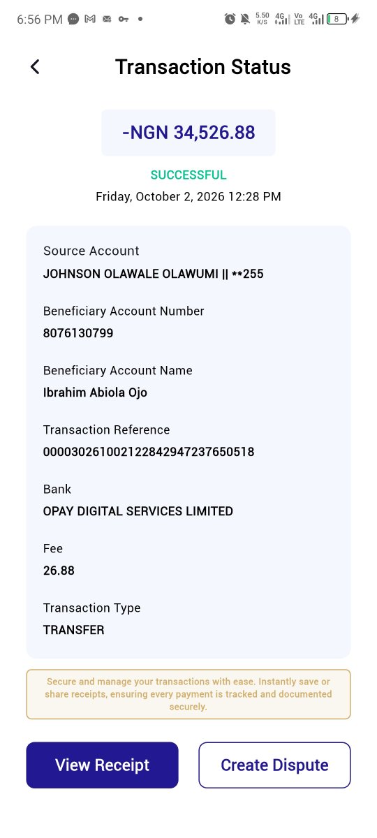 johnson22johnso's tweet photo. I made a transfer of 34k twice since Friday to Opay Bank account which was successful from my end but the receiver couldn't receive the money. Kindly refund my money please 🙏
@parallexbankng https://t.co/oCI5inWgel