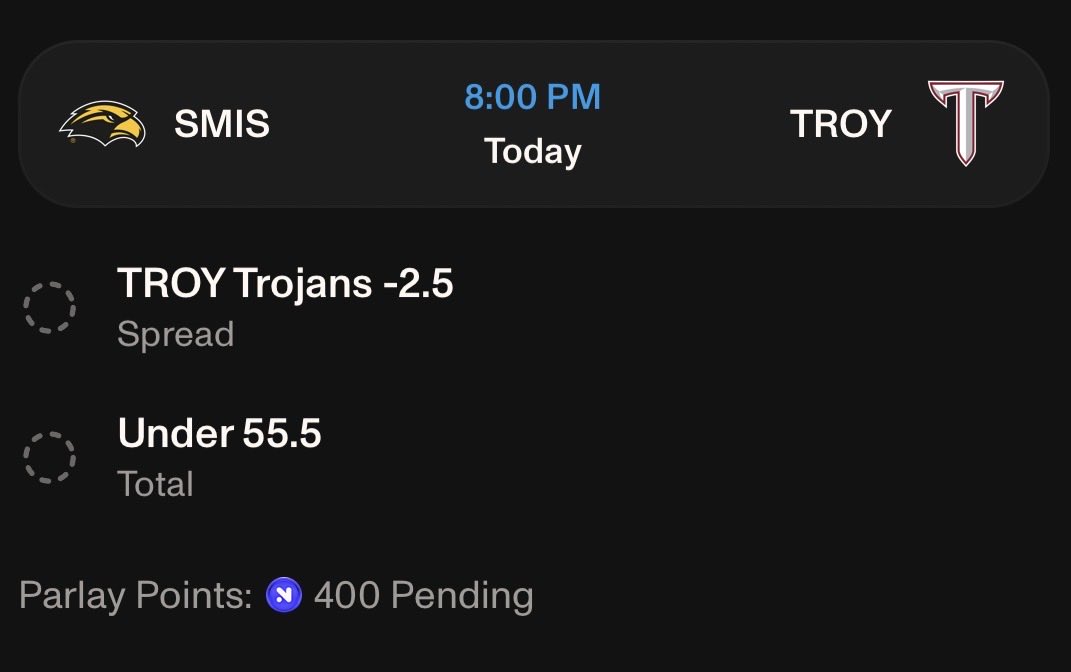 CapExSports's tweet photo. ** FRESH PLAY FROM CAPITAL FIRM**
2u MAX PLAY π΅
Itβs a tv gameβ¦
#TroyTrojans #OneTROY #TroyFootball #SunBelt #CollegeFootball #CFB #SportsBetting #FootballPlays #BettingCommunity #CapExSports #Gamblingπ #whale ππ
@espn https://t.co/fAUCefFkS1