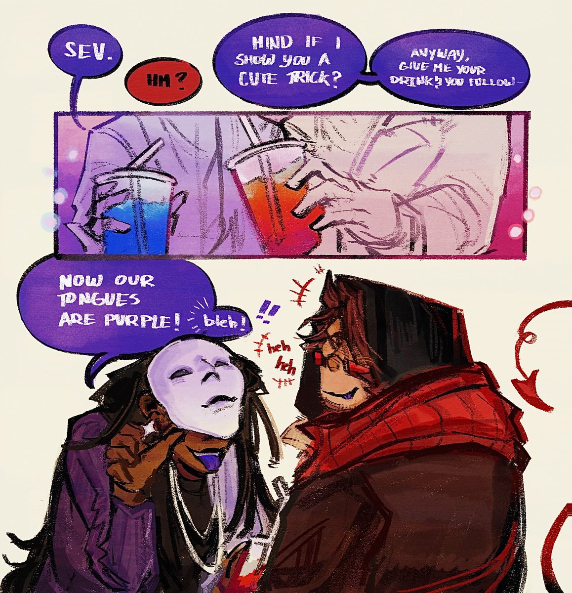 pokalette's tweet photo. Day 6: First Kiss 

Many indirect ones that made n7 on edge to see Nol’s face 

#77noli https://t.co/aH6u0l2nVs