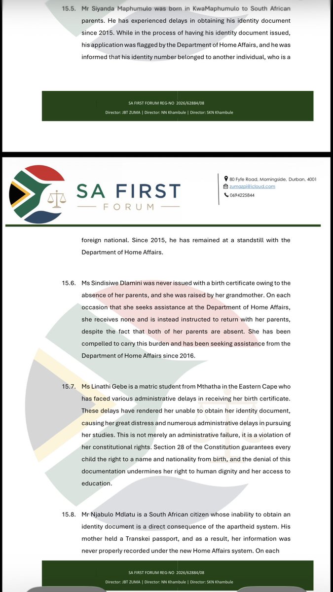 ZANewsFlash's tweet photo. UPDATE: The SA First Forum, the litigation arm of the March and March Movement says it has received over 11 000 enquiries from South Africans who claim that they unable to get their IDs from the Department of Home Affairs.
According to the forum, the number of South Africans without IDs is around 4,4 million - KZN Tonight Podcast