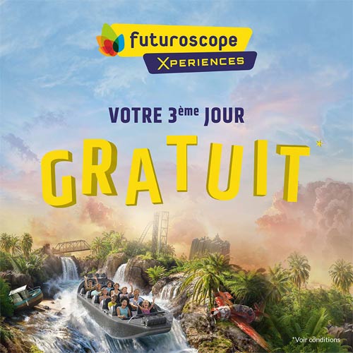 parcmoinscher's tweet photo. 🎢 Promo Futuroscope : le 3ème jour gratuit et le billet Tribu dès 37€ seulement ! 🚀
👉 Voir la promo : https://t.co/2yxAucjepD
#Futuroscope #BonPlan #Aquascope #Parc #Poitiers #Weekend #Vacances #Famille #Attraction #Toussaint https://t.co/M4x2W1mIGi