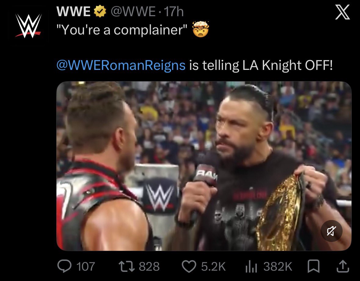 wrestlingsdeity's tweet photo. “Roman Reigns cooked LA Knight”

But the numbers say differently. https://t.co/FkTHwjM90b