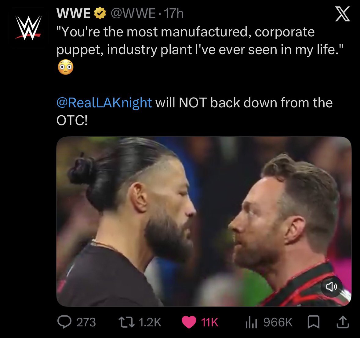 wrestlingsdeity's tweet photo. “Roman Reigns cooked LA Knight”

But the numbers say differently. https://t.co/FkTHwjM90b
