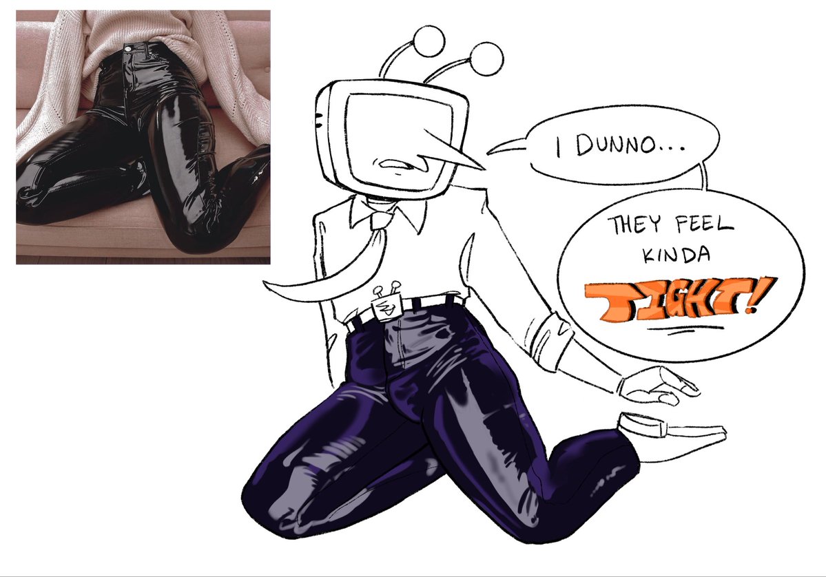 lucid_bug's tweet photo. I was.. too scared to post this,

But whatever, it’s Tenna’s Day! Put him in the tight leather pants!!!! https://t.co/7RP5ptrYFj