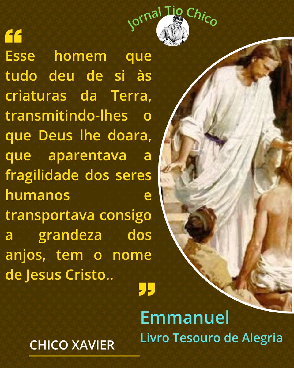 cleberMarques66's tweet photo. 📖 Tesouro de Alegria
Emmanuel
Psicografia de Francisco Cândido Xavier

#Deus #jesus #Kardec #chicoxavier #espiritismo #espirita https://t.co/zgDqQg9ygg