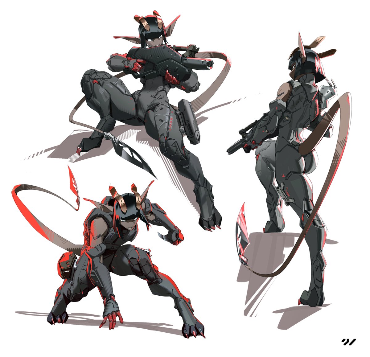 jacks_works's tweet photo. Custom chimera sketch page. created for https://t.co/9aPC4AMiGx .  Her name is Yong ( 2/3 ). a Korean chimera https://t.co/hIDXdkKKfW