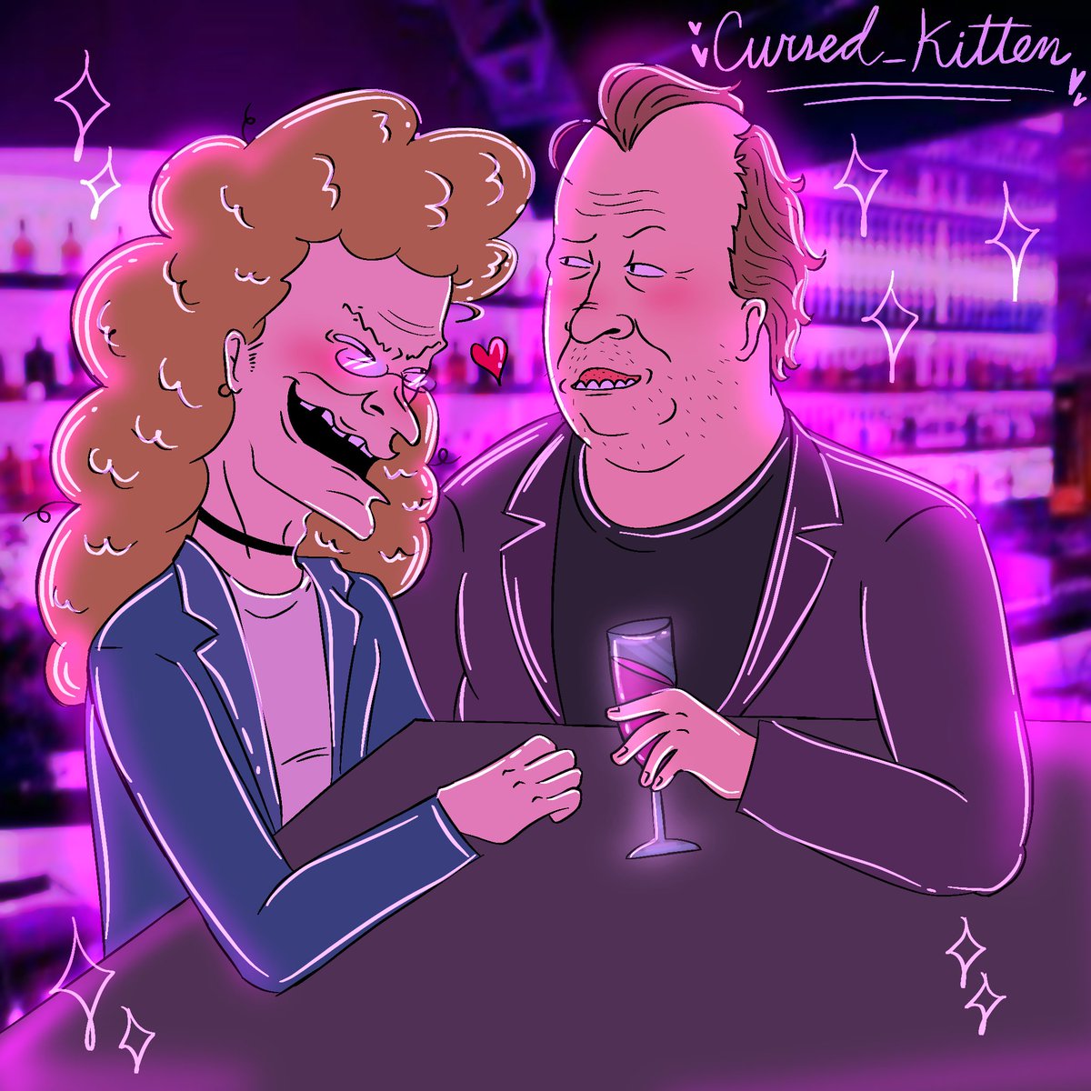 cursed_kitten1's tweet photo. #fyp #bbhtwt #beavhead - 🫪✨

• They're flirting againnn!! 😭🩷✌️

��� I wanted to recreate em from that Season 4 trailer. lolz! I'm gonna post the same thing on bsky, cuz I love when my art gets attention even if it's only a few views.🥹☕✌️🩷 https://t.co/OhI1nXfmn9