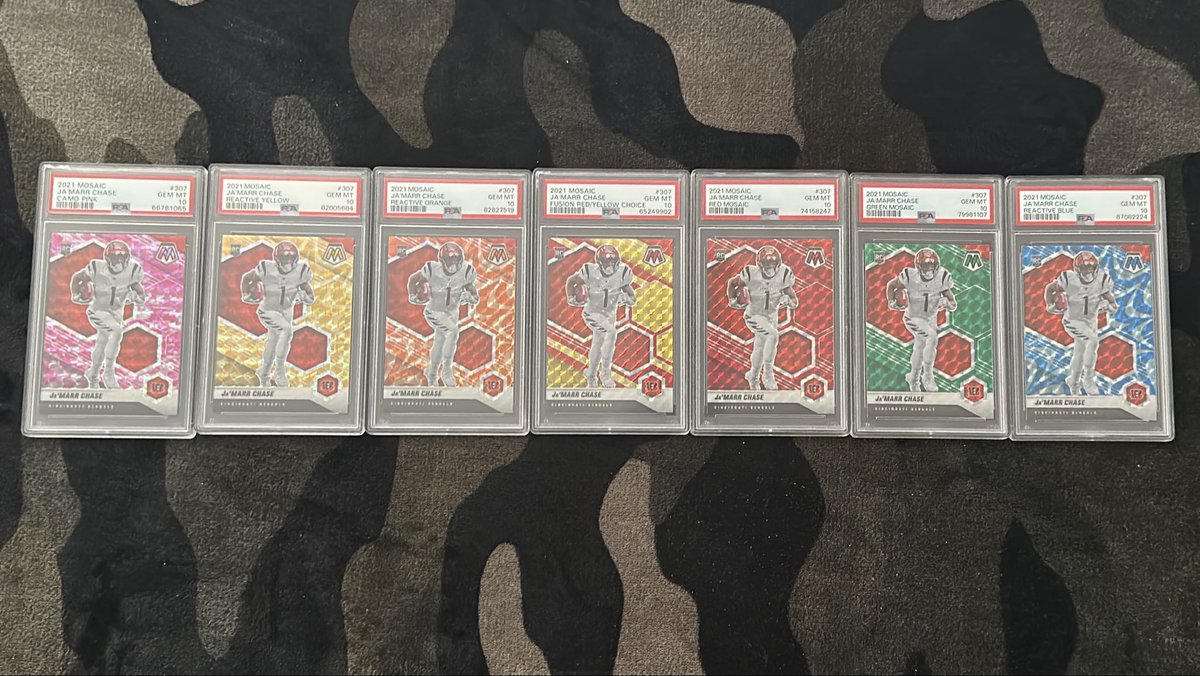xitwouldz's tweet photo. @CardPurchaser 2021 Ja’maar Chase Mosaic rookies https://t.co/xHrm18xlub