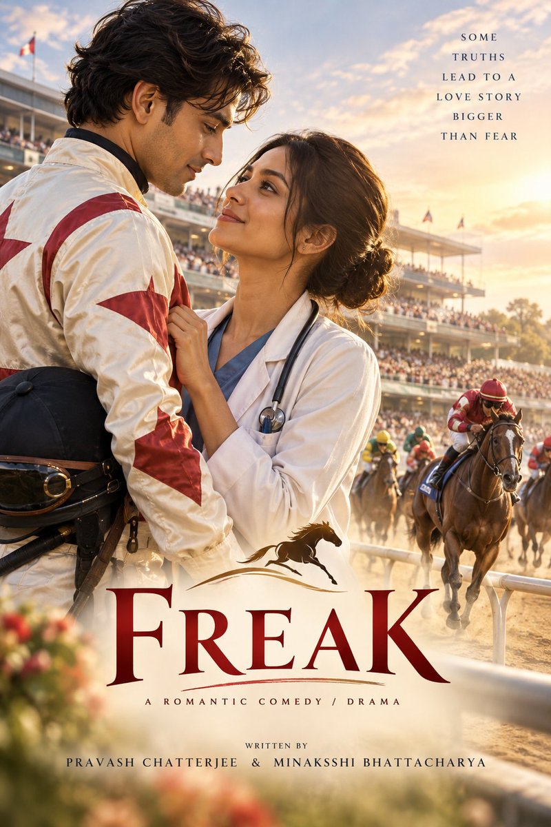 PravashChatterj's tweet photo. Title: FREAK

Logline: After a racing accident leaves a popular, macho champion jockey unconscious in the ER, a young female doctor and longtime fan discovers during his treatment that he has female genital anatomy. https://t.co/SPvM5gyTR4