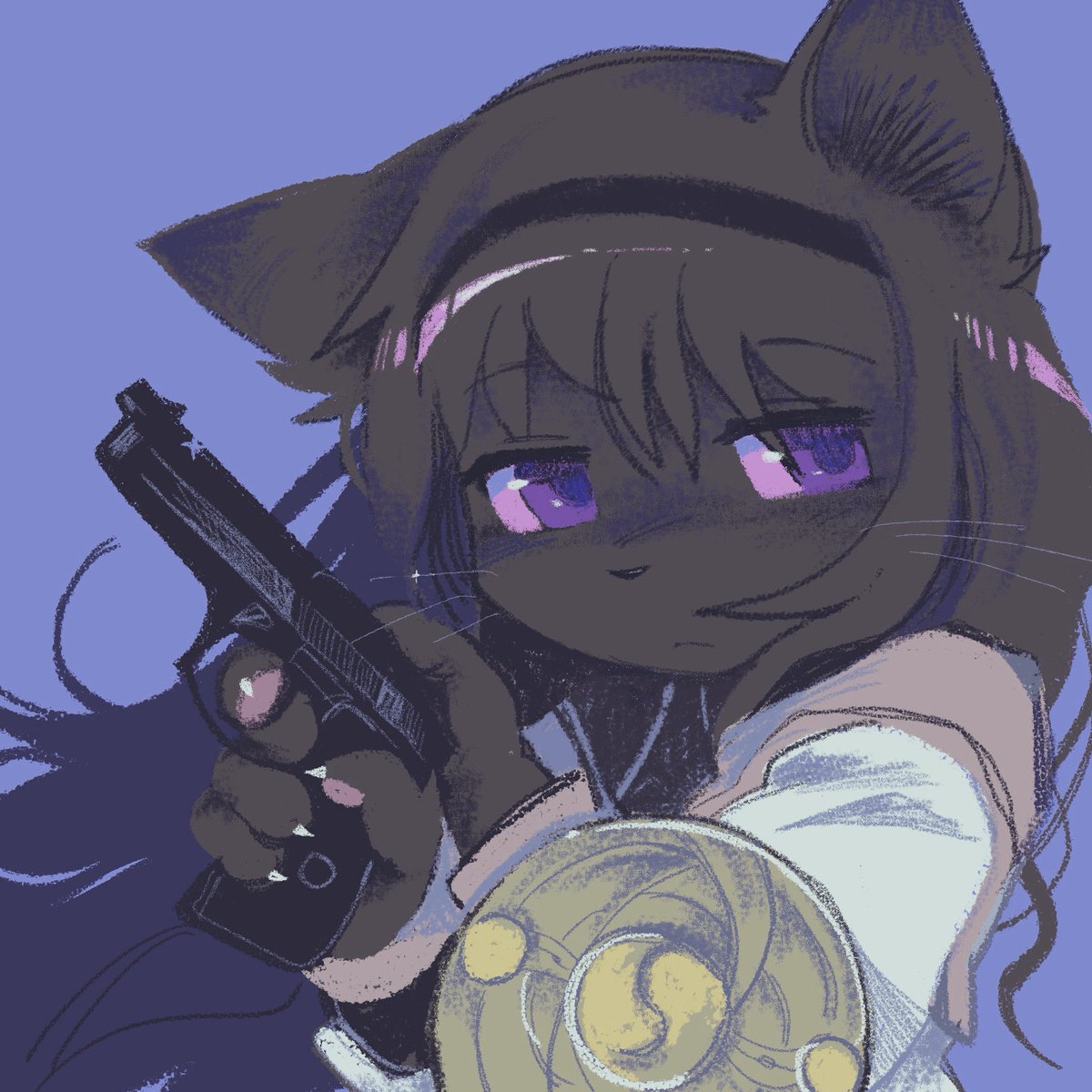 NessieMooo's tweet photo. i always feel guilty drawing homura looking cool and badass, she deserves to relax and be cute with her gf #madokamagica https://t.co/csvmxSKAAK