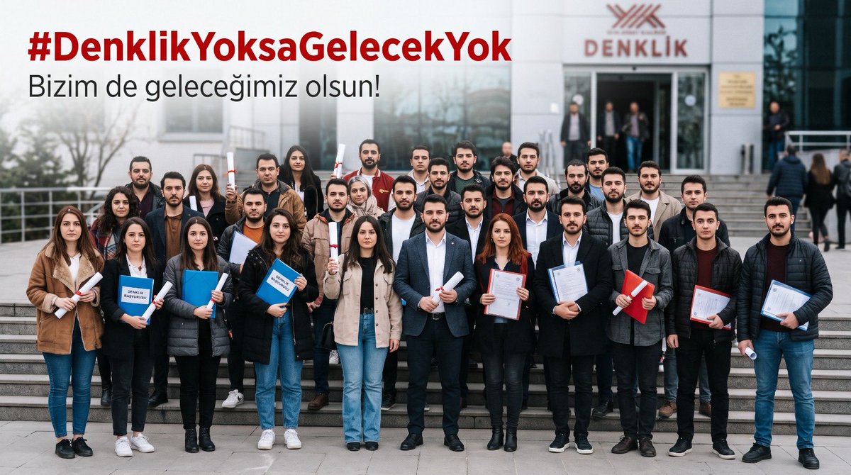 DenklikDiploma's tweet photo. Diploması Tanınmayan Bir Gencin Geleceği de Tanınmıyor Demektir!

Sn. Cumhurbaşkanı'nın denklik mağduriyetlerinin giderilmesine ilişkin tam 3 ayrı talimatına rağmen, bürokrasinin hantal çarkları yüzünden binlerce yetişmiş insanımız hâlâ mağdur ediliyor. Yıllarca emek veren, dirsek çürüten ve aldığı nitelikli eğitimle ülkesine dönüp hizmet etmek isteyen gençlerin hakkı masa başında bekletilemez!

Denklik bir lütuf değil, haktır.
Denklik bir tercih değil, adalettir.

Sayın Cumhurbaşkanımızın açık talimatlarına rağmen erteleyen, yavaşlatan ve belirsizlik üreten bu anlayışa artık tahammülümüz kalmadı. Beklemek değil; talimatların gereğinin yapılmasını, adil bir düzenlemeyi ve kalıcı bir çözümü istiyoruz.

Gençlerin emeği hapsedilemez, geleceği ellerinden alınamaz!

#DenklikYoksaGelecekYok
#DenklikSorunu

@Akparti @RTErdogan 
@leylasahinusta @AvOzlemZengin 
@abdulhamitgul 

@MHP_Bilgi @dbdevletbahceli 
@ilyastopsakal @mleventbulbul 
@profzuhaltopcu @YildizFeti @ifarukaksu @ismailozdemirrr @sadirdurmaz @yasaryldrmMHP @KarakayaMevlut @E_SemihYalcin @LeventUysalNEV @ilyastopsakal @M_Levent_Bulbul @EOzdasli @MalgacKursad @turhan_73 @MSTFDUZENLI1 

@ozgurozeliletsm @eczozgurozel 
@YENIMilliEgitim @Suat_Ozcagdas 
@muzeyyensevkin  @alimahir 
@avsevgikilic @cenginyurt52

@herkesicinCHP @kilicdarogluk 
@yildirimkaya40 @mguzelmansurchp 

@ahmet_ozdemir54 
@Akindnmzmhp