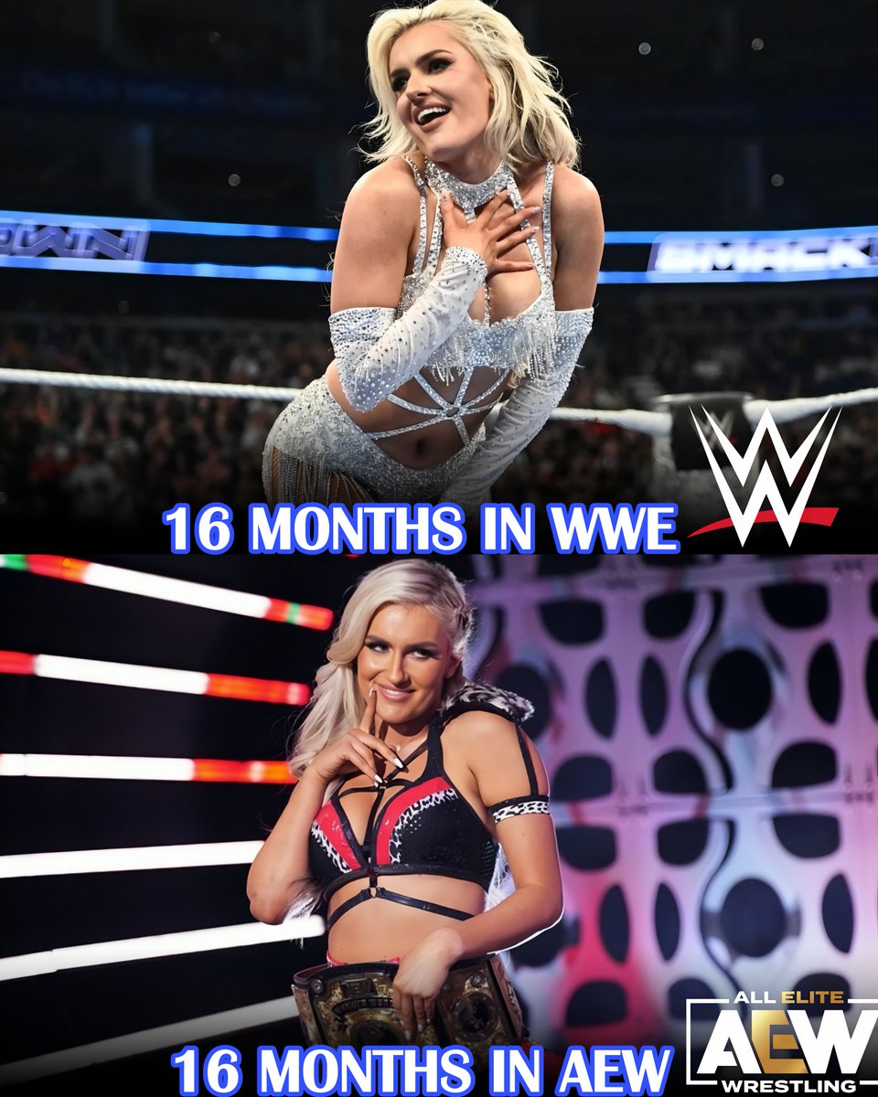 AllDAYZ77's tweet photo. Blake Monroe has now spent the same amount of time in WWE (16 months) as Mariah May spent in AEW. 💀

This is actually insane. 😭 https://t.co/jnrX3UBn57