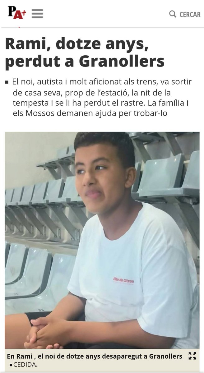 elGabriel's tweet photo. No sé, per si us commou el xaval autista que es va espantar i encara el busquen https://t.co/ZGN6U0agmM