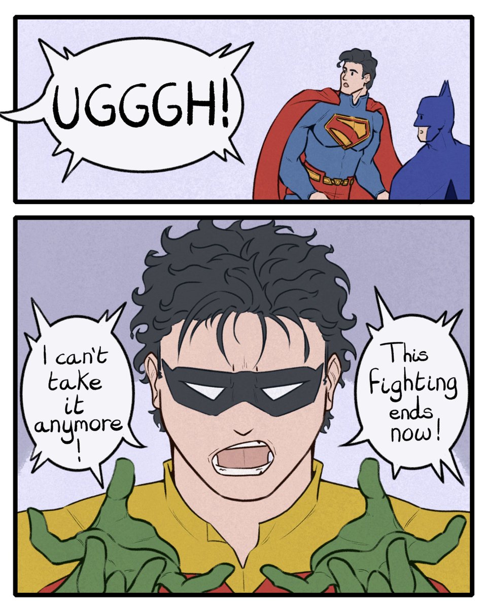 Ghostiefur's tweet photo. They bicker like an old married couple #superbat https://t.co/hwKDH1NeDB