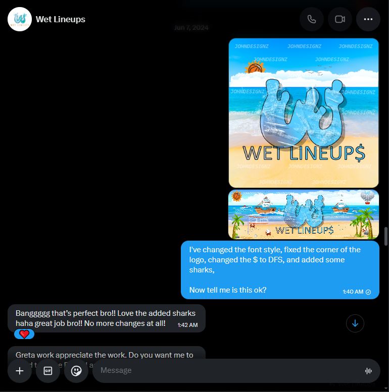 JohnDesignz's tweet photo. This is the kind of message that makes the late nights worth it. ๐ฅ
Always appreciate the trust and love clients show after seeing the final work.
#ClientWork #GFXArtist #GraphicDesign https://t.co/sUPjTuKZV9