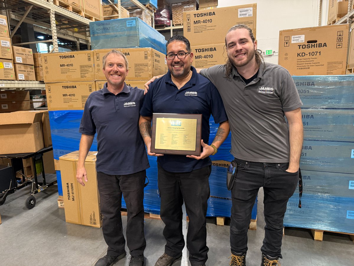 James_Imaging's tweet photo. To everyone who answered a call, delivered a machine or fixed a problem this year: this one's yours. 🏆 James Imaging has once again been named to the @BizTimesMedia #Future50. #TeamJames https://t.co/GlwrqVc5cX