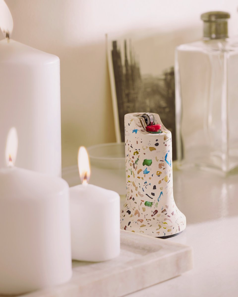 NWTNhome's tweet photo. Meet the new &amp; improved Anchor Lighter Holder 🔥 A NWTN Home classic, reimagined in terrazzo. A streamlined form meets a playful finish in an everyday essential designed to give your lighter a home worthy of display 🏠💨

Sign up through the 🔗 in our bio for early access! https://t.co/DpUBDerMQG