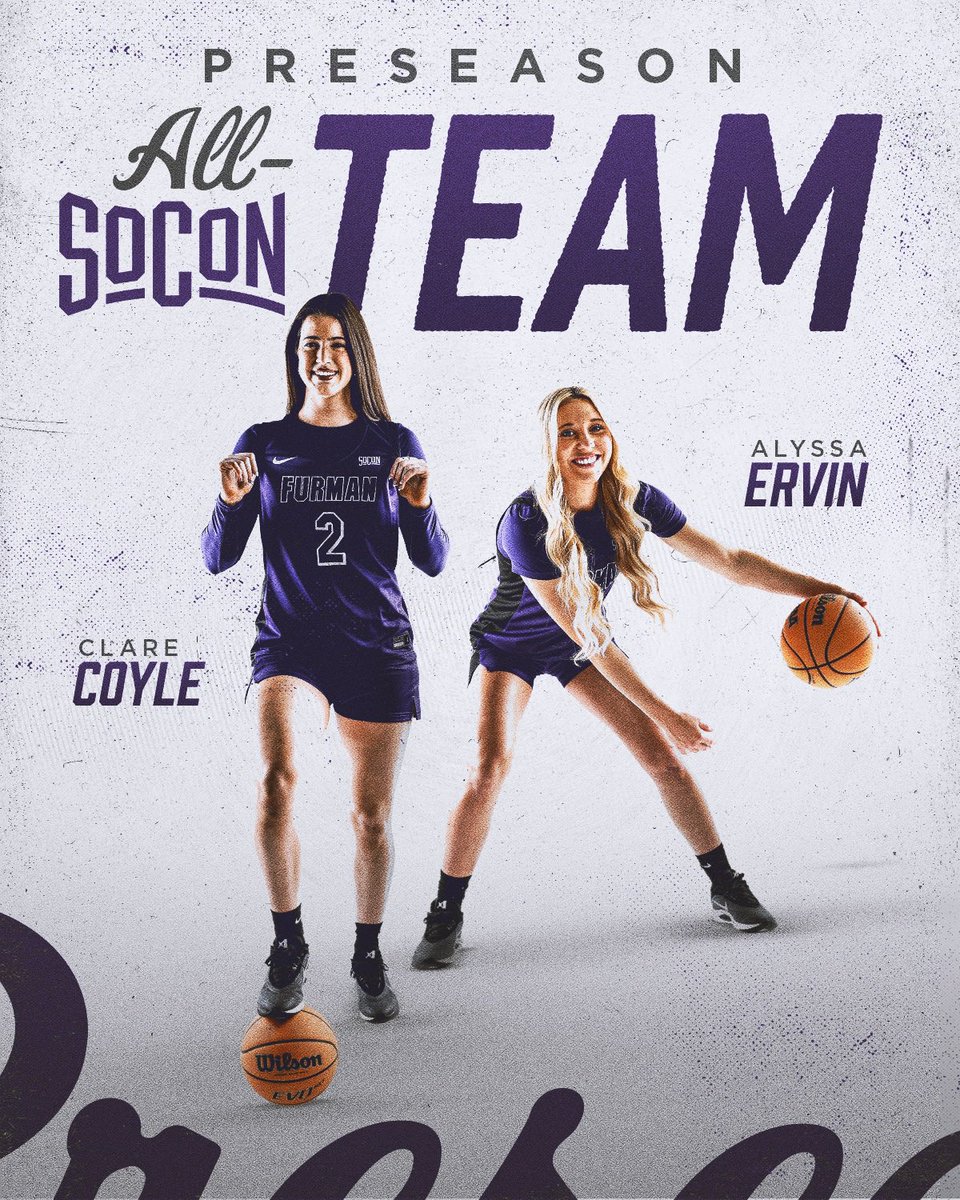 FurmanWBB's tweet photo. Among the conference’s best. 💜

#JustUs https://t.co/57KfVLL8bA