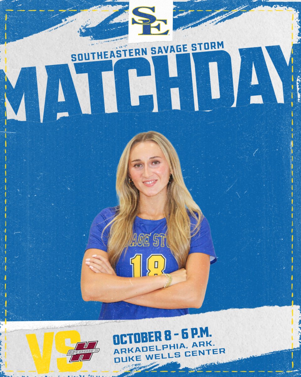 SavageStormVB's tweet photo. 𝑹𝒐𝒂𝒅 𝑻𝒓𝒊𝒑 🚗

🆚 Henderson State
📍 Arkadelphia, Ark.
⏰ 6 p.m.
🏟️ Duke Wells Center
🔗 https://t.co/pXWPUZoZ7n

#GoSoutheastern l #TakeCover https://t.co/4DweftICsL
