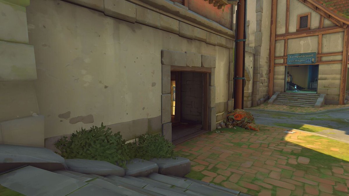 Overwatch2_NEWS's tweet photo. 【速報】アイヘンヴァルデが調整

・第1のミリ抜き射線が閉鎖

■開発コメント
第1チョークポイント付近のドア越しに通っていた、昔からの厄介な射線を修正しました https://t.co/6y75JOXei1