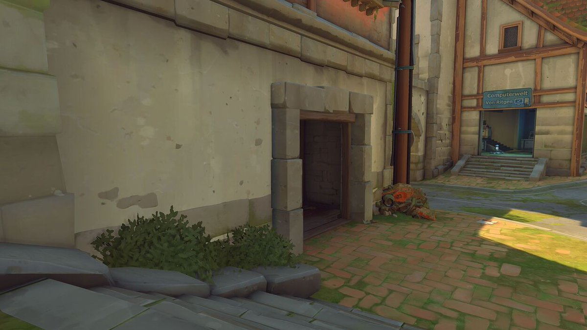 Overwatch2_NEWS's tweet photo. 【速報】アイヘンヴァルデが調整

・第1のミリ抜き射線が閉鎖

■開発コメント
第1チョークポイント付近のドア越しに通っていた、昔からの厄介な射線を修正しました https://t.co/6y75JOXei1