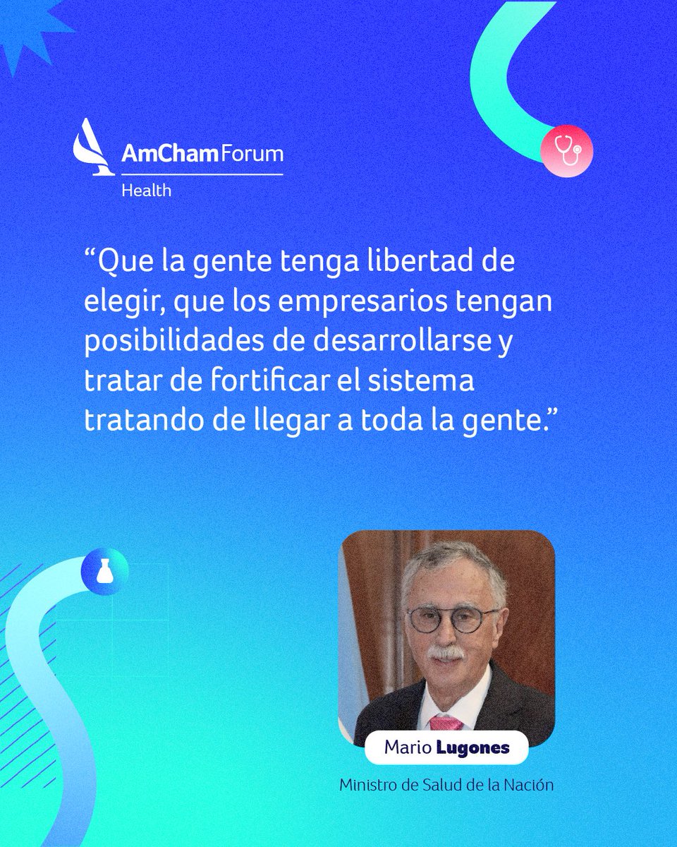 AmChamArgentina's tweet photo. El ministro habló del rol del Estado para incentivar la industria y fomentar la innovación.

Gracias, @Mariolugones_ar por estar presente en el #AmChamHealthForum 🧬 https://t.co/O9qnyzOkmQ