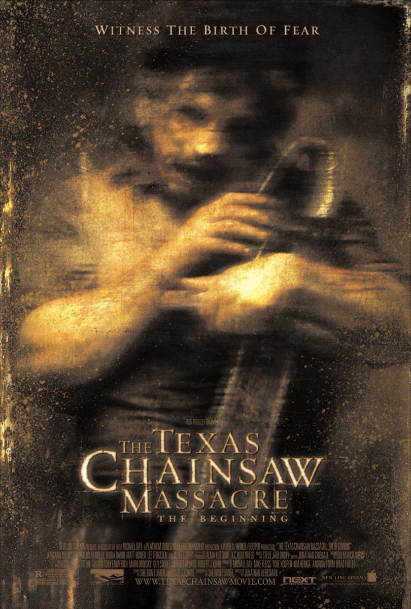 PsychoStudios21's tweet photo. Released this date in '06, Texas Chainsaw Massacre: The Beginning bloodied its way onto the big screen. Good production values, good FX & ok cast. I've seen worse is all I can muster. This is a prequel-really.
#texaschainsawmassacre #leatherface #psychostudios #psychostudios21 https://t.co/u4tGS6qcdd