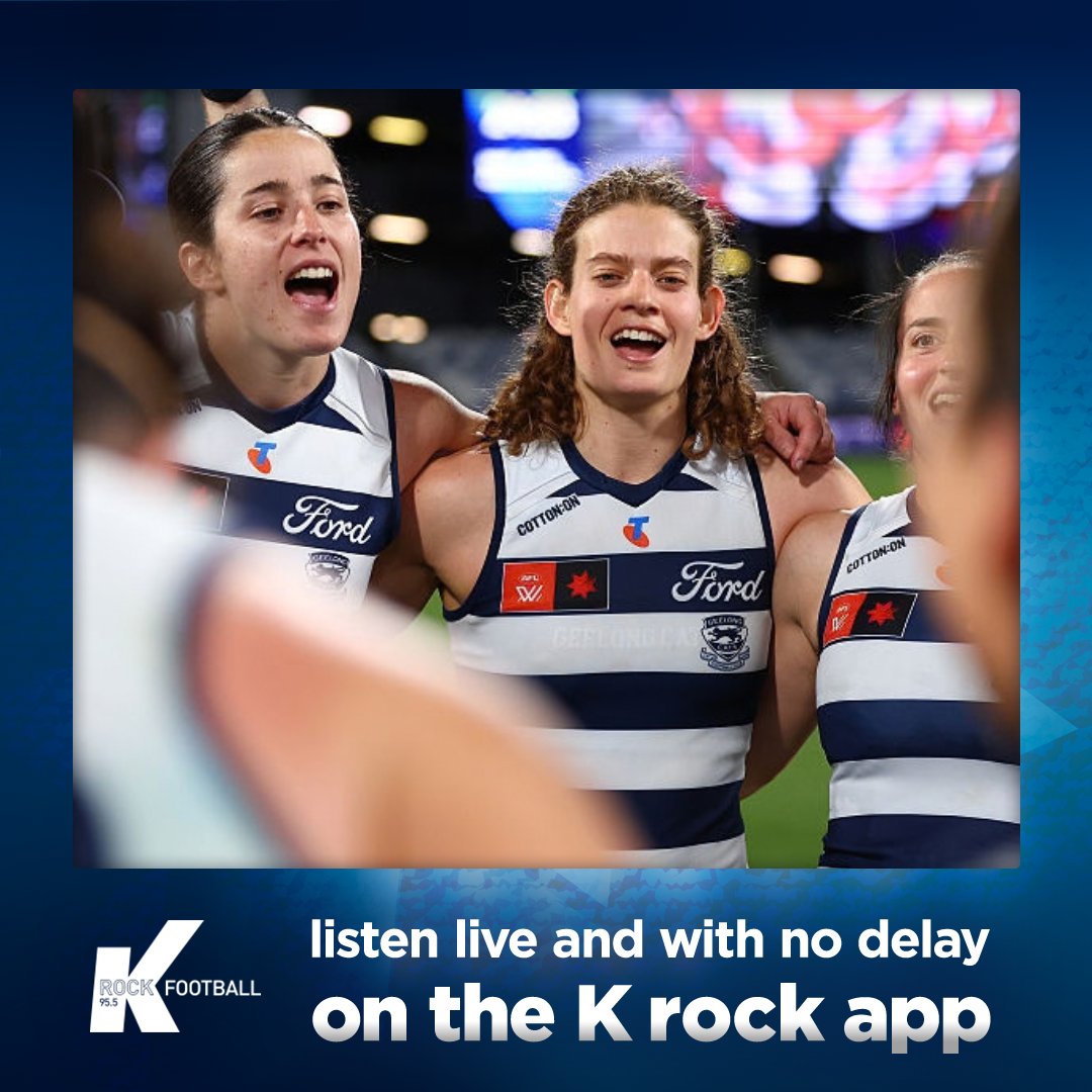 KrockFootball's tweet photo. 💻 ONLINE REWIND 💻

Missed our call of Geelong's impressive AFLW win over Hawthorn?

Interviews ✅
Quarter Highlights ✅
Mark &amp; Goal of the Day ✅

📷 Getty Images

LISTEN >>>> https://t.co/XyITIJpYjq https://t.co/ymhd7m0xUG