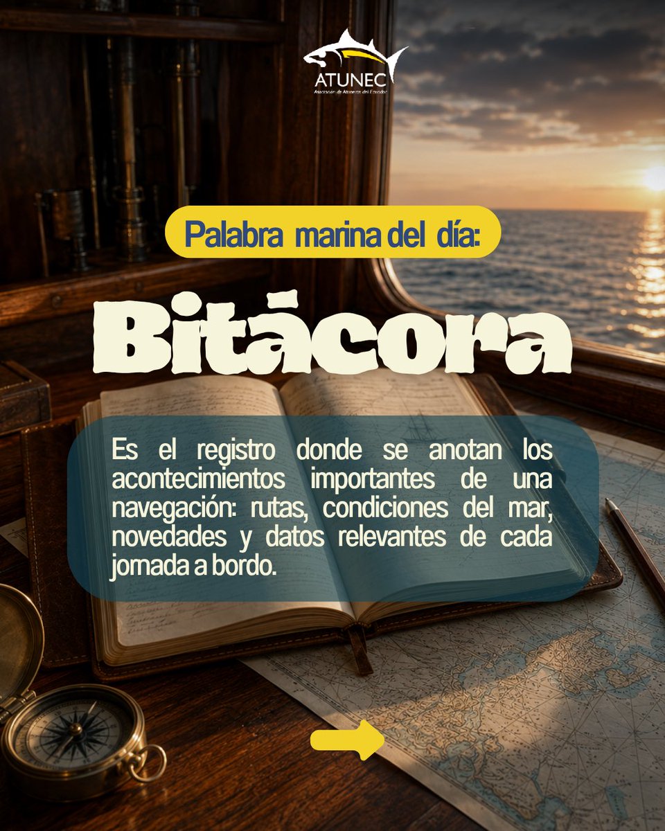 AtunecEC's tweet photo. Cada jornada en el mar deja una historia por registrar. 📘🌊 La bitácora reúne rutas, condiciones, novedades y decisiones clave de la navegación, ayudando a dar seguimiento a las operaciones y a conservar información valiosa para futuras faenas. ⚓ https://t.co/HNPKtet2mO