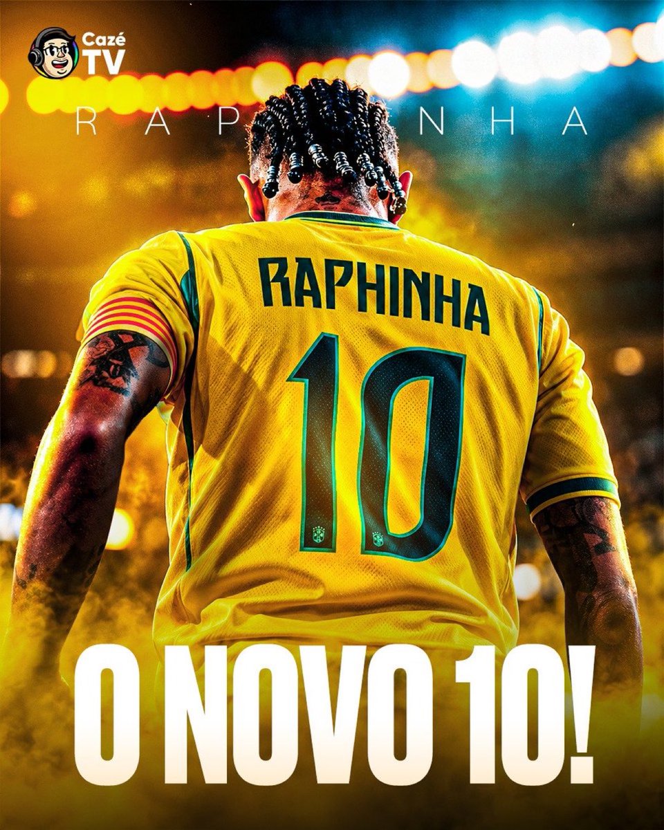 Somhiseremfcb's tweet photo. Raphinha nuevo 10 de Brasil. https://t.co/s5vNMFKAft