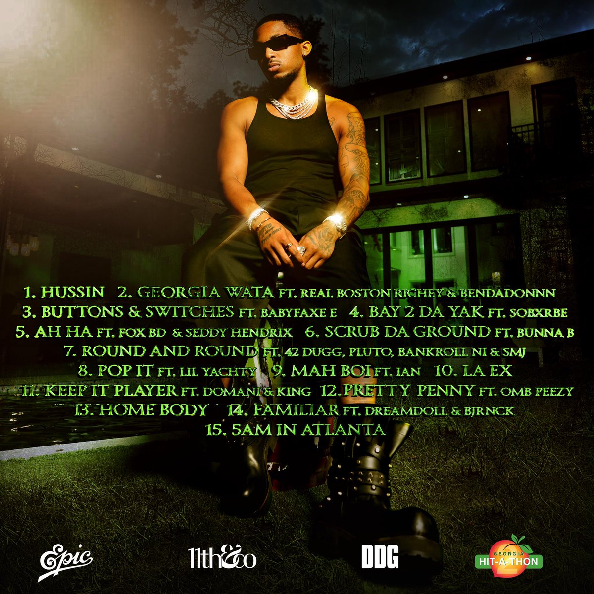 PontiacMadeDDG's tweet photo. HIT-A-THON ALBUM OFFICIAL TRACKLIST 💿 TONIGHT MIDNIGHT EST 🔥 https://t.co/cNt8Kr50Oo