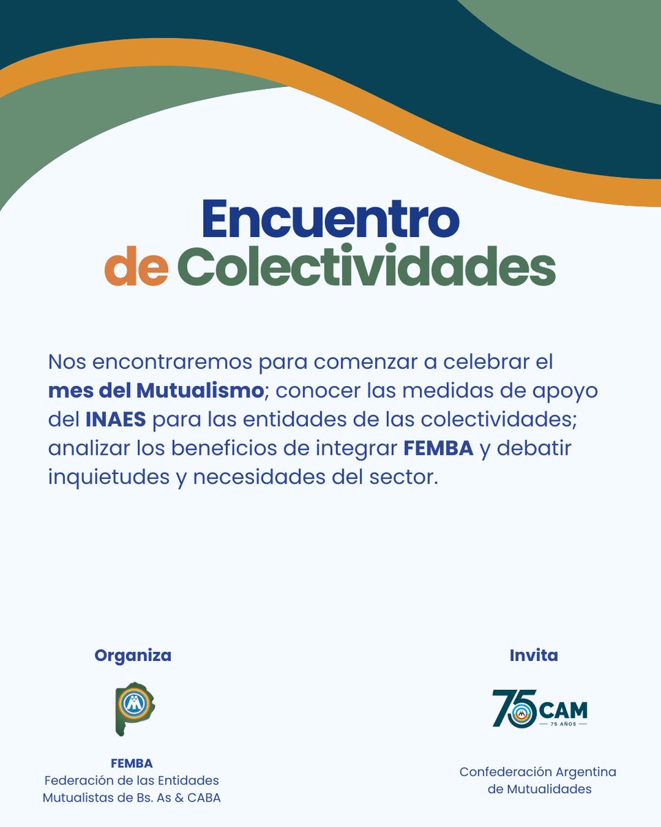 CAMargentina's tweet photo. ¡𝗦𝗲 𝘃𝗶𝗲𝗻𝗲 𝗲𝗹 𝗘𝗻𝗰𝘂𝗲𝗻𝘁𝗿𝗼 𝗱𝗲 𝗖𝗼𝗹𝗲𝗰𝘁𝗶𝘃𝗶𝗱𝗮𝗱𝗲𝘀! 🌍✨

Desde la 𝗖𝗔𝗠 invitamos a todas las entidades del sector a participar de esta jornada clave para el desarrollo y fortalecimiento de nuestras comunidades. https://t.co/xBMl97o5hK