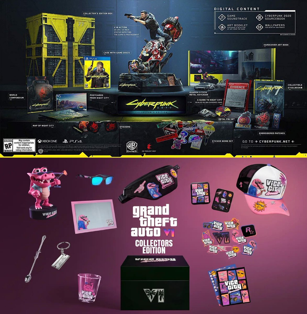 ShitpostRock's tweet photo. Collectors edition in 2019:
-game with a PHYSICAL DISC
-steelbook
-an artbook
-a big figure
-bunch of other stuff
-250$

Collector's edition in 2026 for the biggest game ever:
-Bunch of Junk you get from Temu WITHOUT THE GAME INCLUDED
-small figure
-400$

ACTUAL CLOWN WORLD https://t.co/F1kYFYIYQa