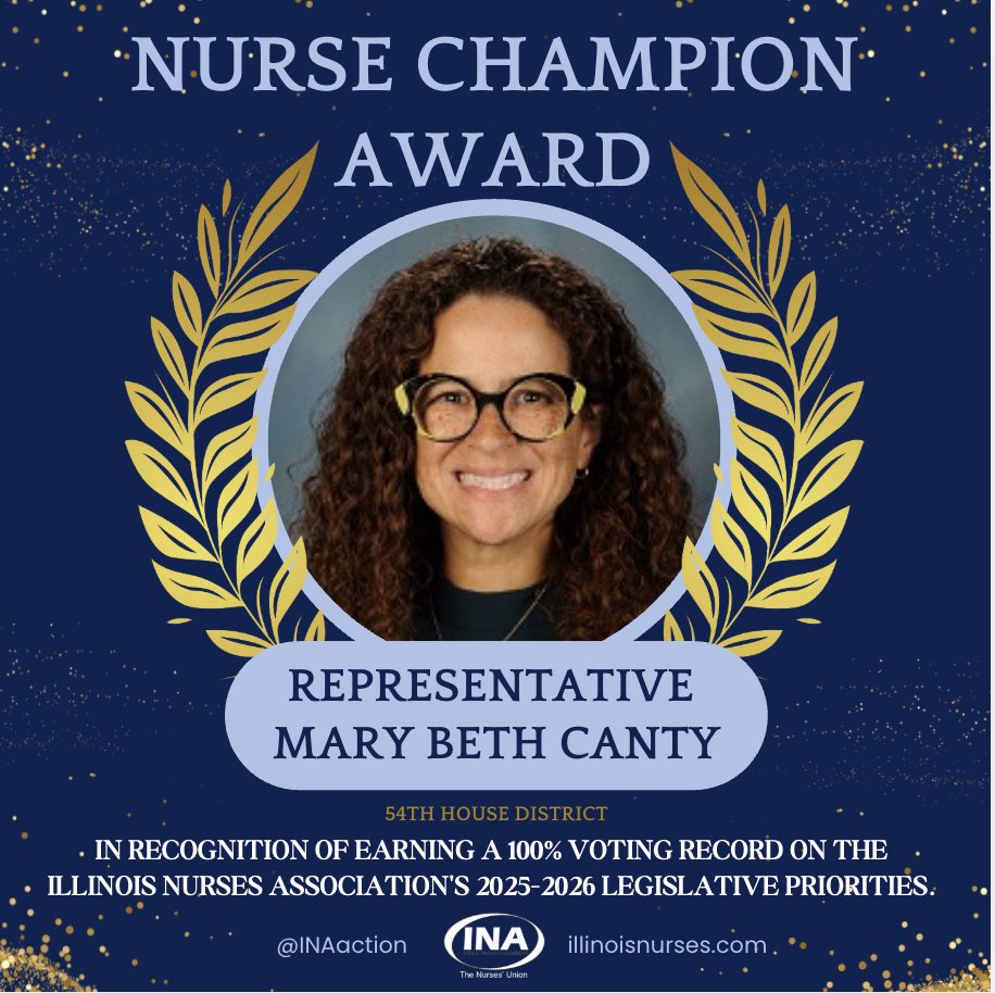 RepMBC's tweet photo. I am proud to receive a 100% voting record in INA’s 2026 legislative priorities!  
The INA’s legislative scorecard tracks votes on issues that matter to nurses, patients &amp; the community, including: -healthcare access
-Labor rights
-workplace safety 
-consumer protections https://t.co/9TuAVRHpdq