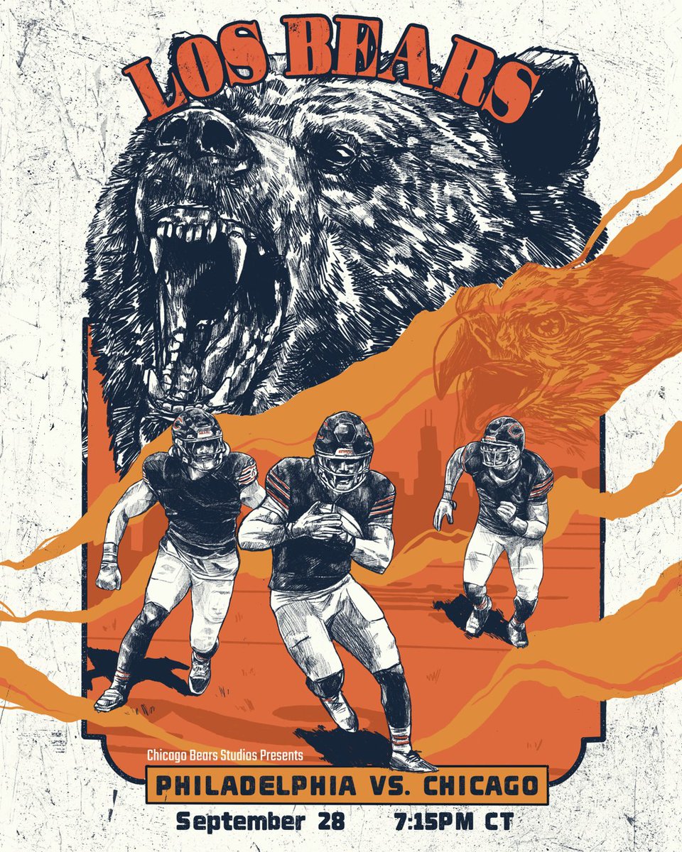 ChicagoBears's tweet photo. Monday night showdown 🍿 https://t.co/cny70jh9To