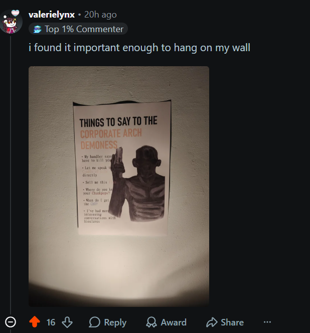twobularbells's tweet photo. i made this meme and put it on reddit and someone printed it out to put on their wall https://t.co/CCouSpFaeI