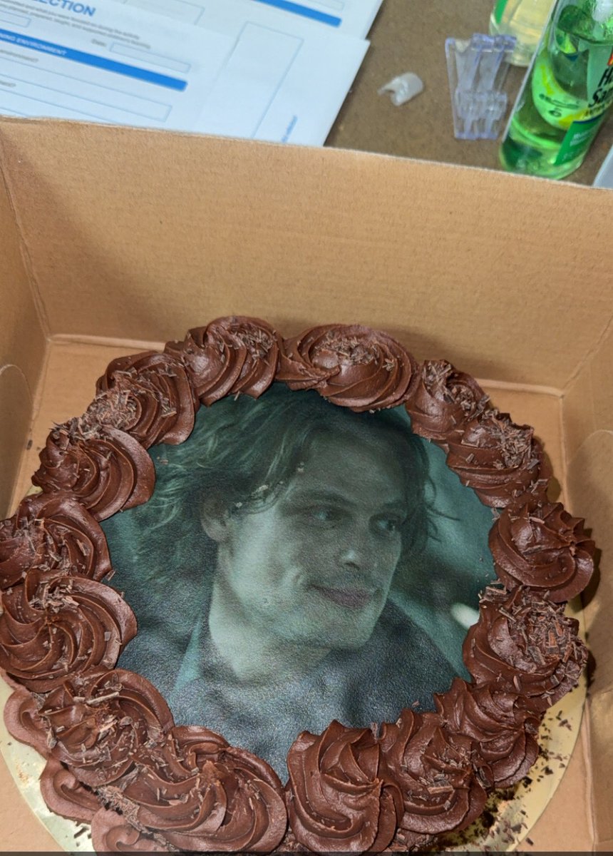 haleighh96's tweet photo. My wonderful co worker made me the coolest birthday cake 🤪 and almost in time for Gublerween too @GUBLERNATION https://t.co/GMtiA42JzT