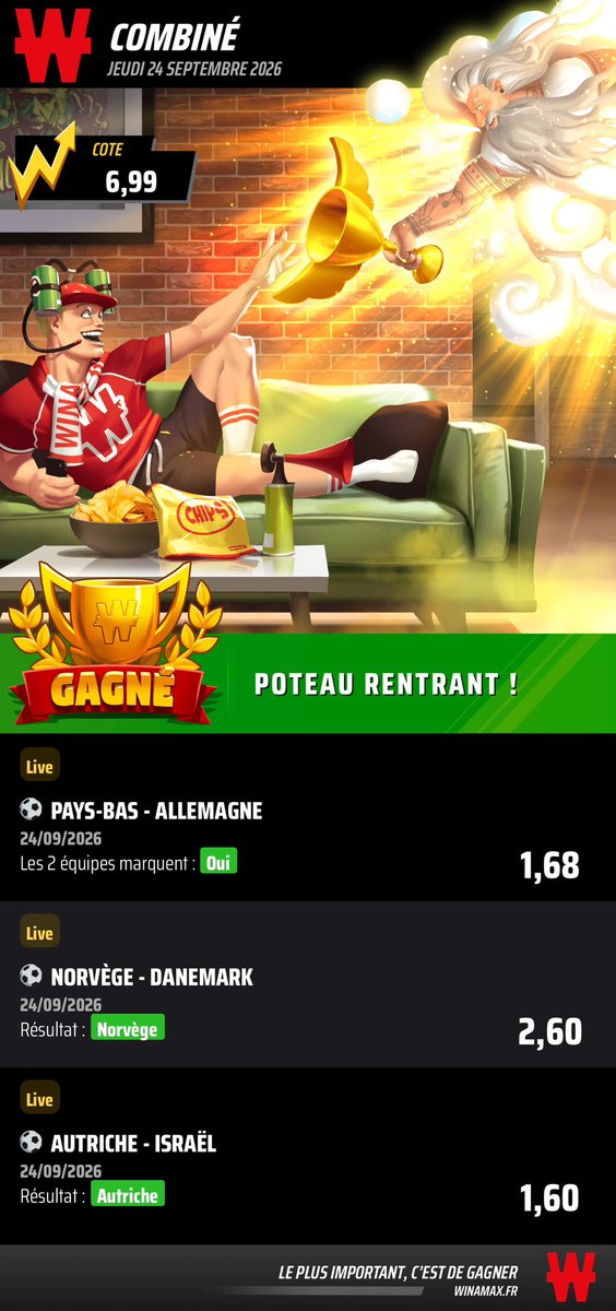 ADPronos13's tweet photo. 🔥🏆 SOIRÉE GAGNÉE CHEZ AD PRONOS ! 🏆🔥

Encore une soirée qui tourne du bon côté ! 😈⚽️

💚 LES TICKETS SONT PASSÉS
🎯 Les analyses ont parlé
🔥 Les cotes ont répondu présentes
🏆 AD PRONOS FRAPPE ENCORE !

On vous avait dit qu’on revenait plus fort… on ne vous avait pas menti ! 💥

📊 Bilan de la soirée : VALIDÉ ✅

Merci à tous ceux qui suivent, likent, partagent et font vivre AD PRONOS ❤️

ON CONTINUE. LA SAISON NE FAIT QUE COMMENCER. 🧨

#ADPronos #Gagnant #SoiréeGagnante #LigueDesNations #Pronostics #PronoFoot #Football #ParisSportifs #Combiné #TicketGagnant #Winner #TeamADPronos ⚽🔥🏆