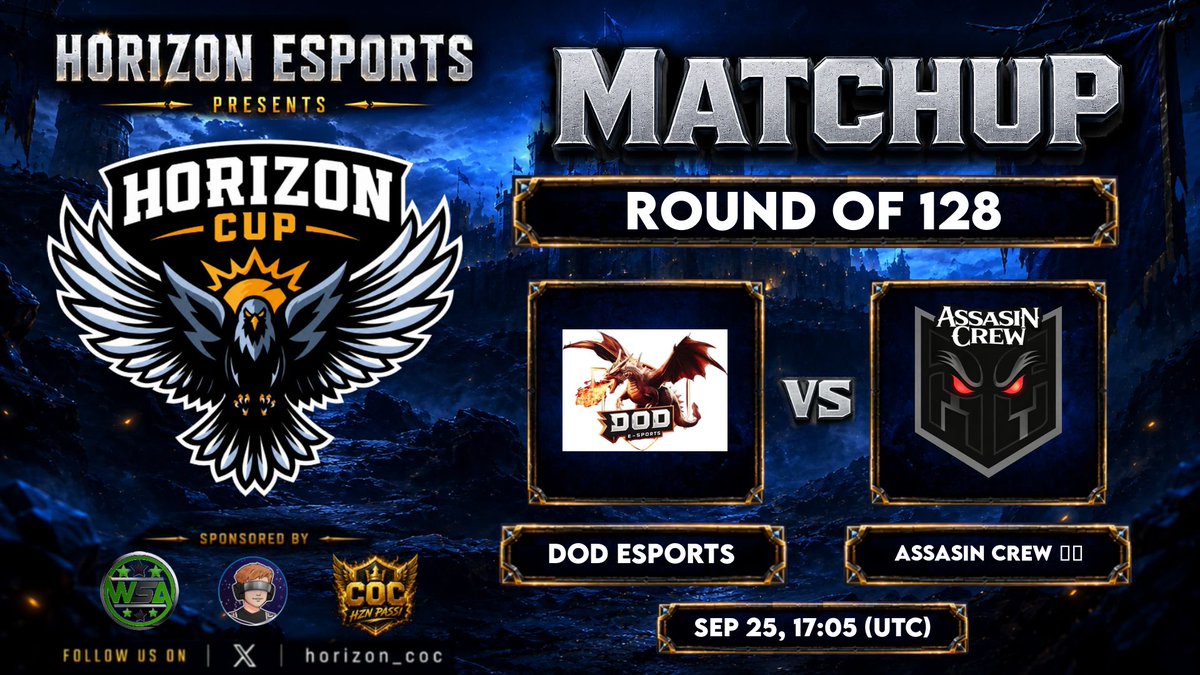 CapSelegnaHub's tweet photo. ⚔️ MATCH DAY | SELEGNA HUB ⚔️
Nuestros chicos salen a la batalla en la @horizon_coc ¡A dejarlo todo!
🛡️ Dod Esports vs, Assasin Crew II 
⏰ Fecha: 25 de Sep, 17:00 UTC 
🏆 Fase: Ro128

⚓️ #SelegnaHub #CoCeSports https://t.co/SIQFkfSOLq