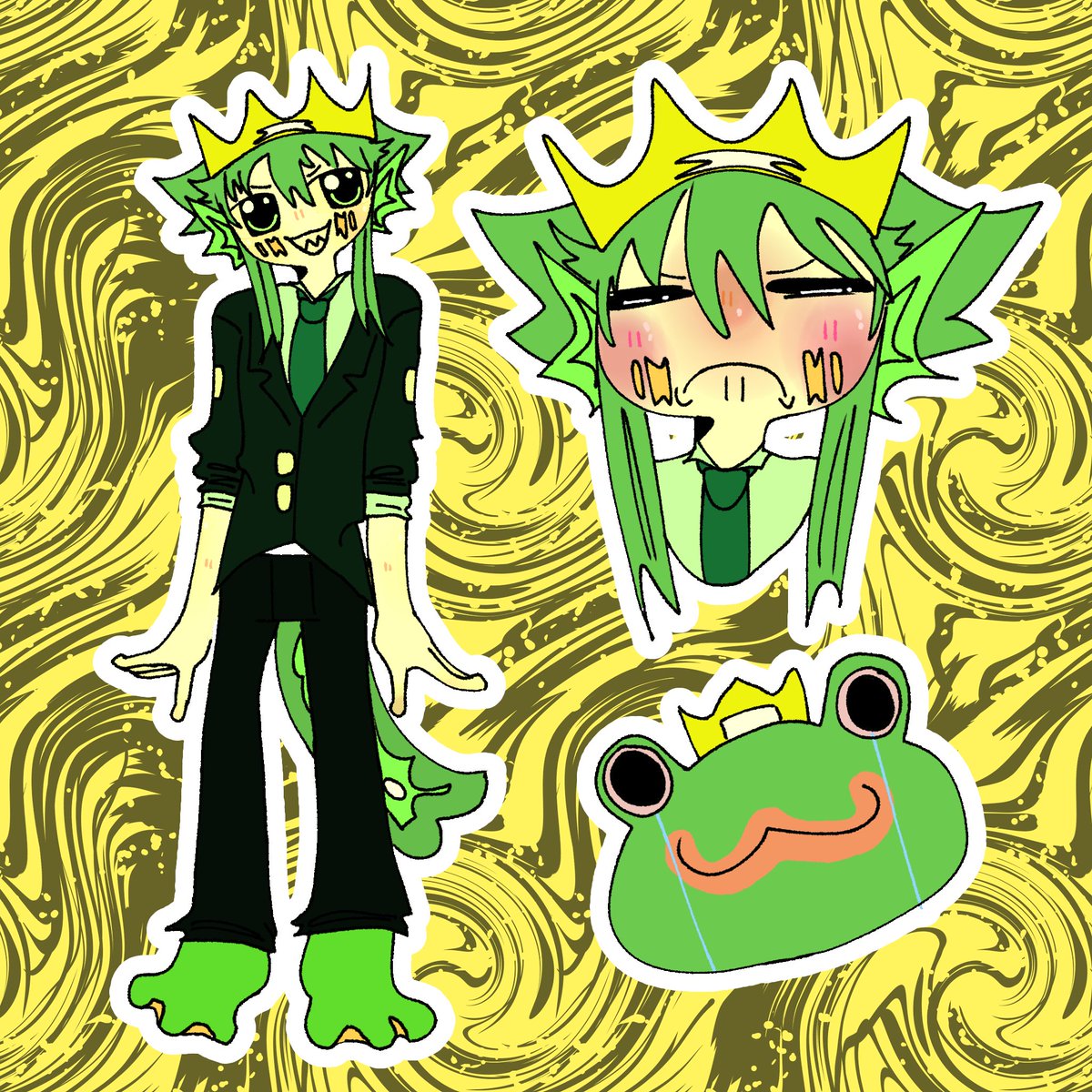 justkihho's tweet photo. ¡Froggy redesign + Frox drawings! 💚🖤 #froggydude #groxmc #grox #froggydudemc #Minecraft #nfsw  jijijiji https://t.co/3pQxR5x6M5