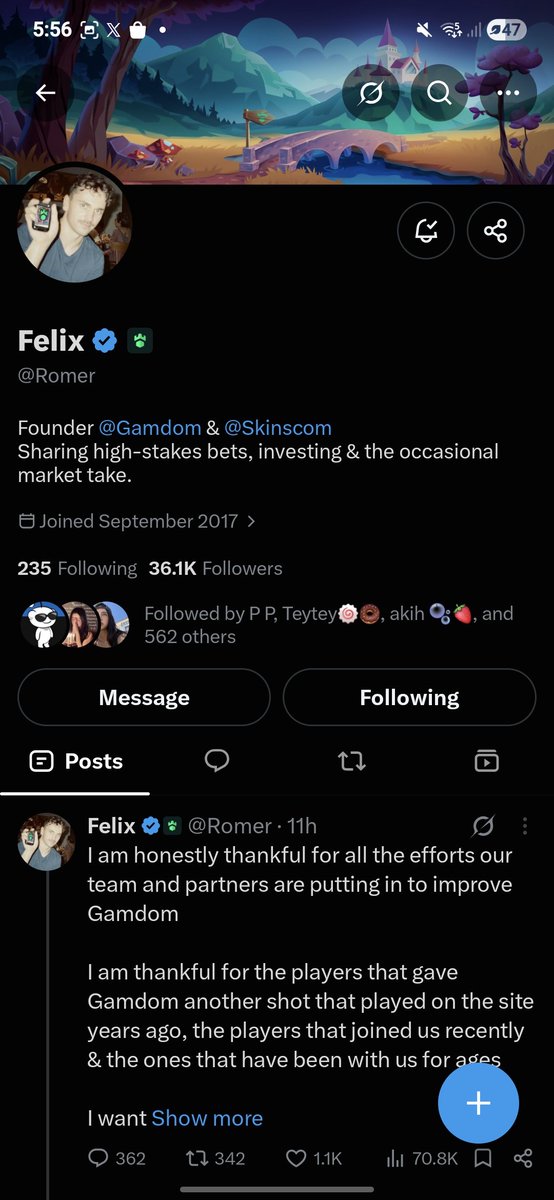 ashfairyz's tweet photo. @mockerbey @Romer @gamdom followed both of with notifs on
i'm under your code "mocker" 
level 2 kyc

thank you so much for the opportunity manifesting first tip from you 🙏

🆔️ anjszn https://t.co/MMFfAwrfbv